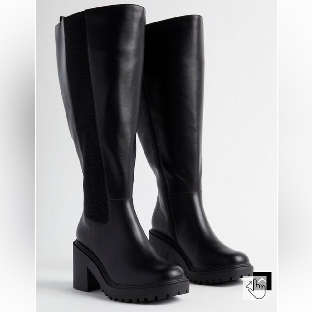 Torrid lug sole heel Chelsea knee boot